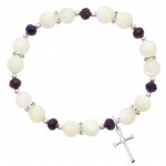 Mother of Pearl Purple Stretch bracelet